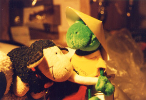 frecher Frosch mit Hut